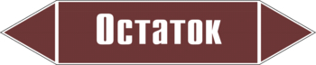 Маркировка трубопровода "остаток" (пленка, 126х26 мм) - Маркировка трубопроводов - Маркировки трубопроводов "ЖИДКОСТЬ" - Магазин охраны труда и техники безопасности stroiplakat.ru